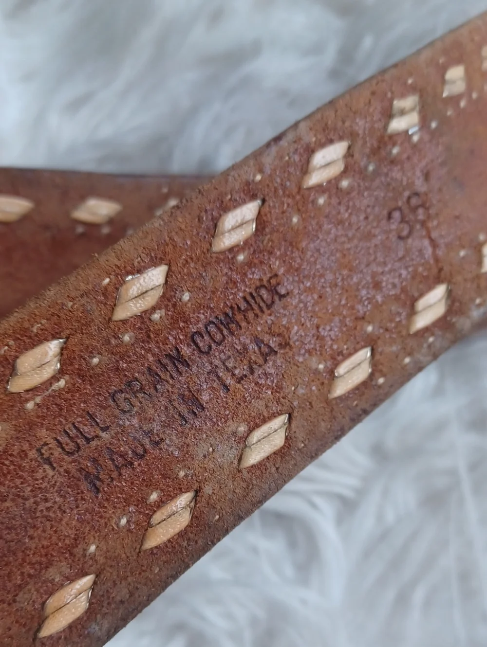 Vintage 1978 Motor Harley Davidson Leather Belt With Amazing Buckle